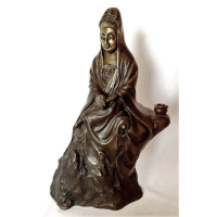 Bronzen beeld Kwan Yin